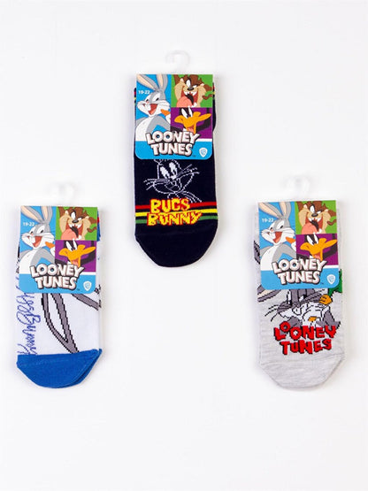 Looney Tunes Licensed Kids 3 Pairs Booties Socks 19839