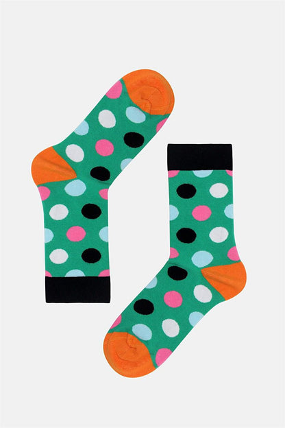 Unisex 2-Piece Colorful Polka Dot Socks