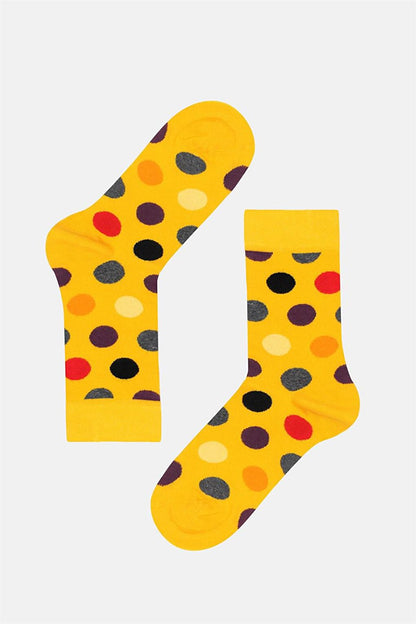 Unisex 2-Piece Colorful Polka Dot Socks