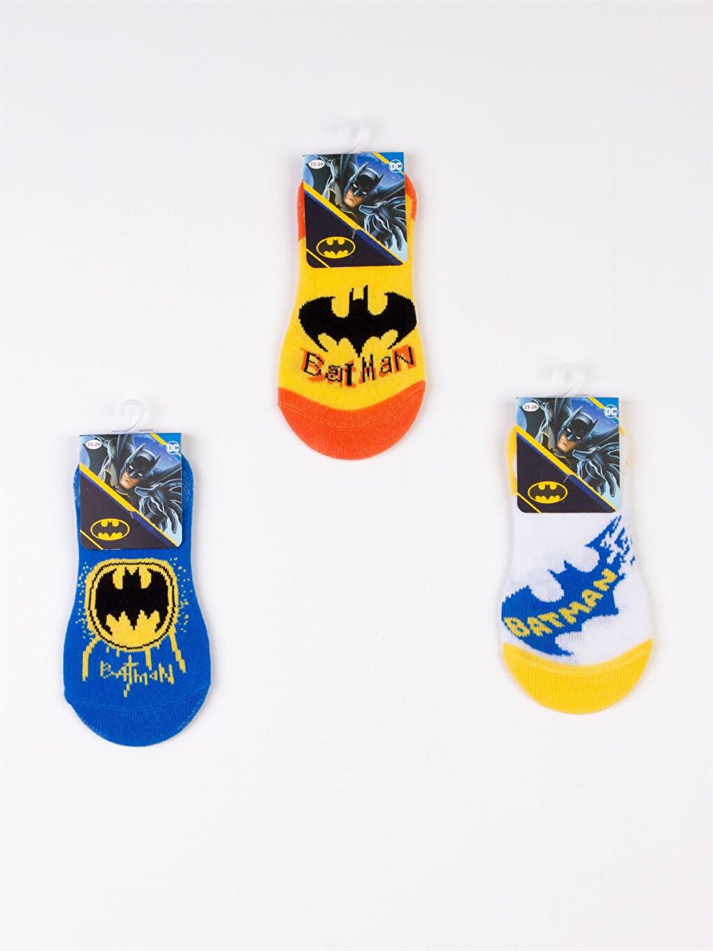 Batman Licensed 3 Pairs Kids Sneakers Socks 19817