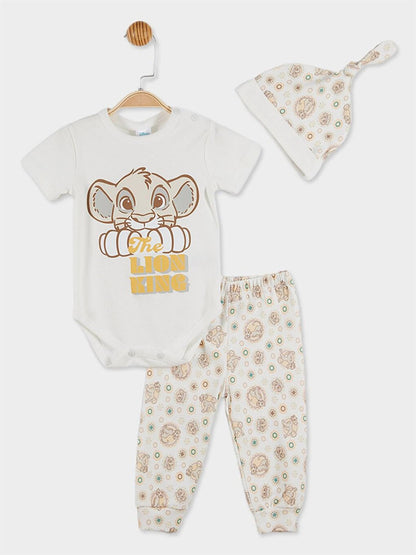 Lion King Licensed Baby Boy Body Bottom and Hat Set of 3 20818