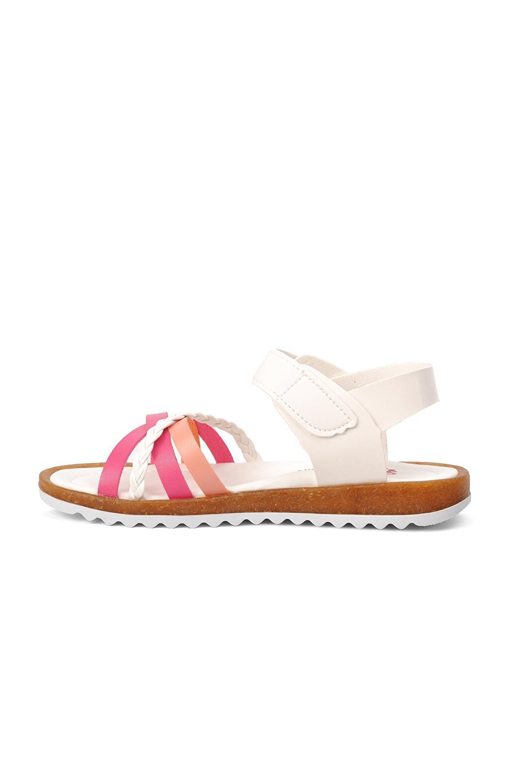 22Y02 White-Fuchsia-Pink Girl's Comfort Sandals