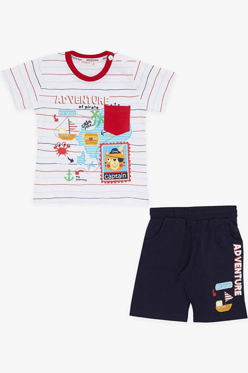 Baby Boy Shorts Set Adventure Island Printed Ecru (1.5-5 Years)