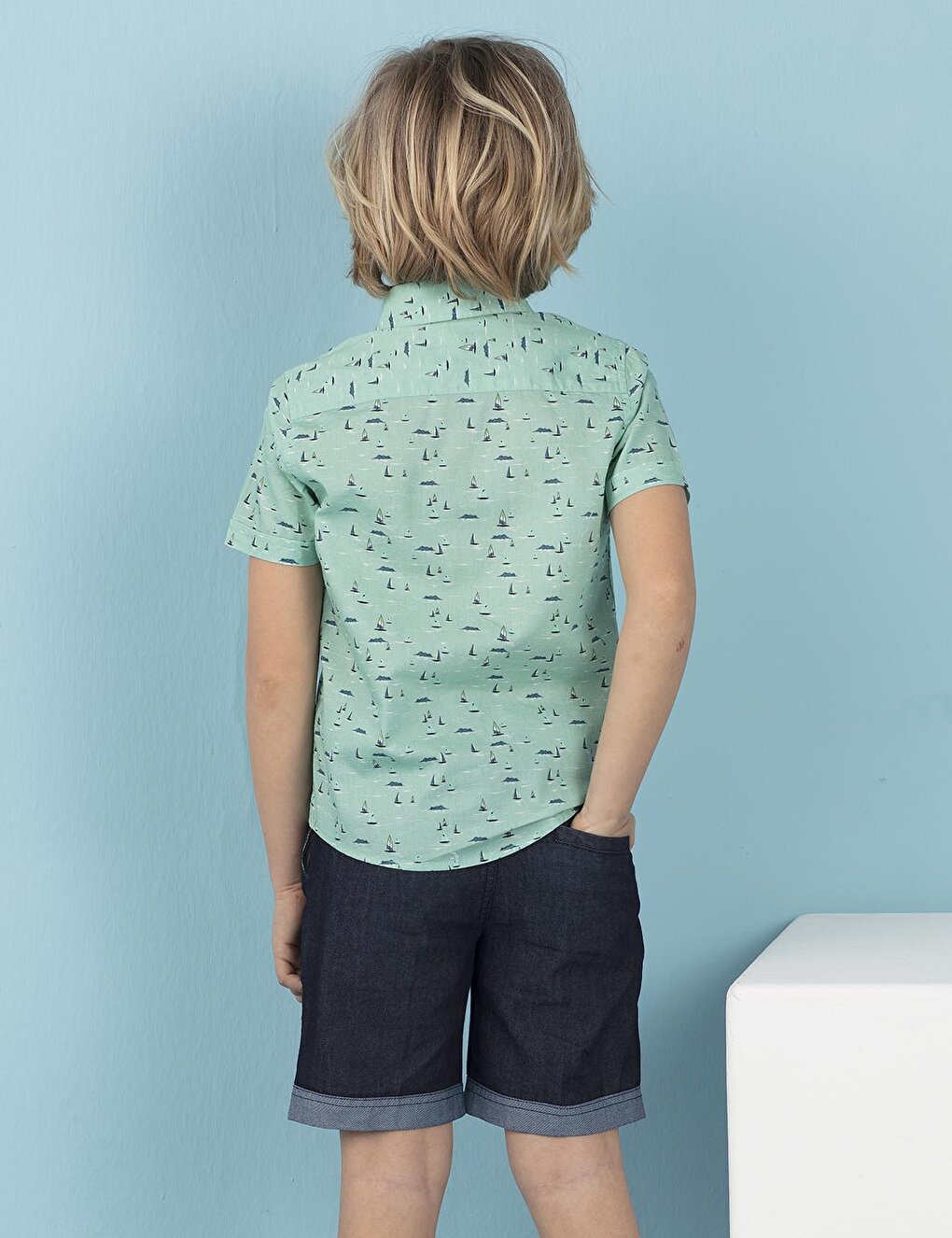 Sailing Turquoise Boy's Shirt