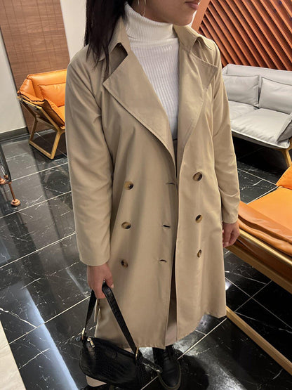 Footed Collar Long TRENCH COAT