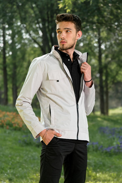 Style Combination Raincoat/Seasonal Jacket with Chest Cover PLDP 2949