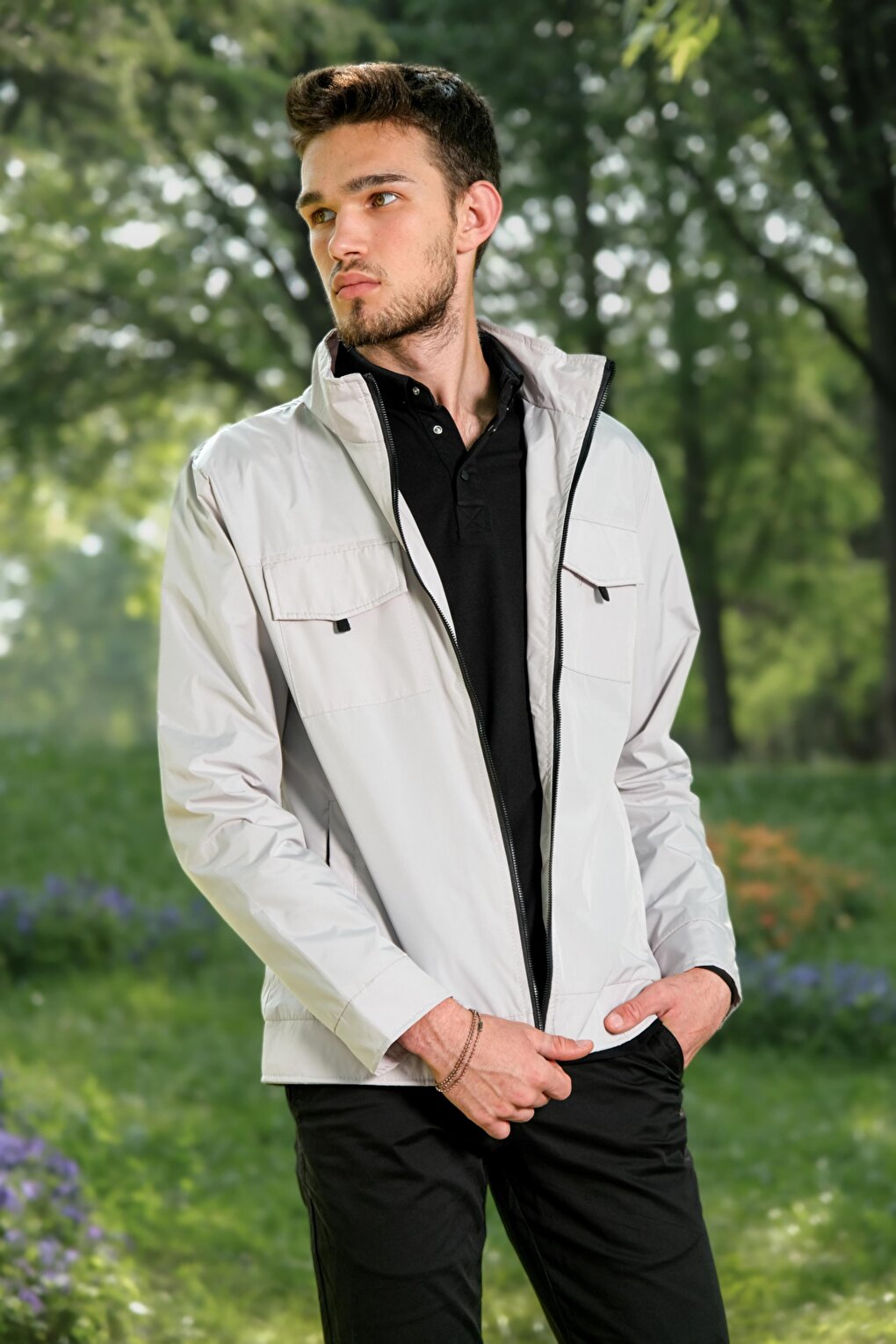 Raincoat/Seasonal Jacket with Chest Cover PLDP 2949