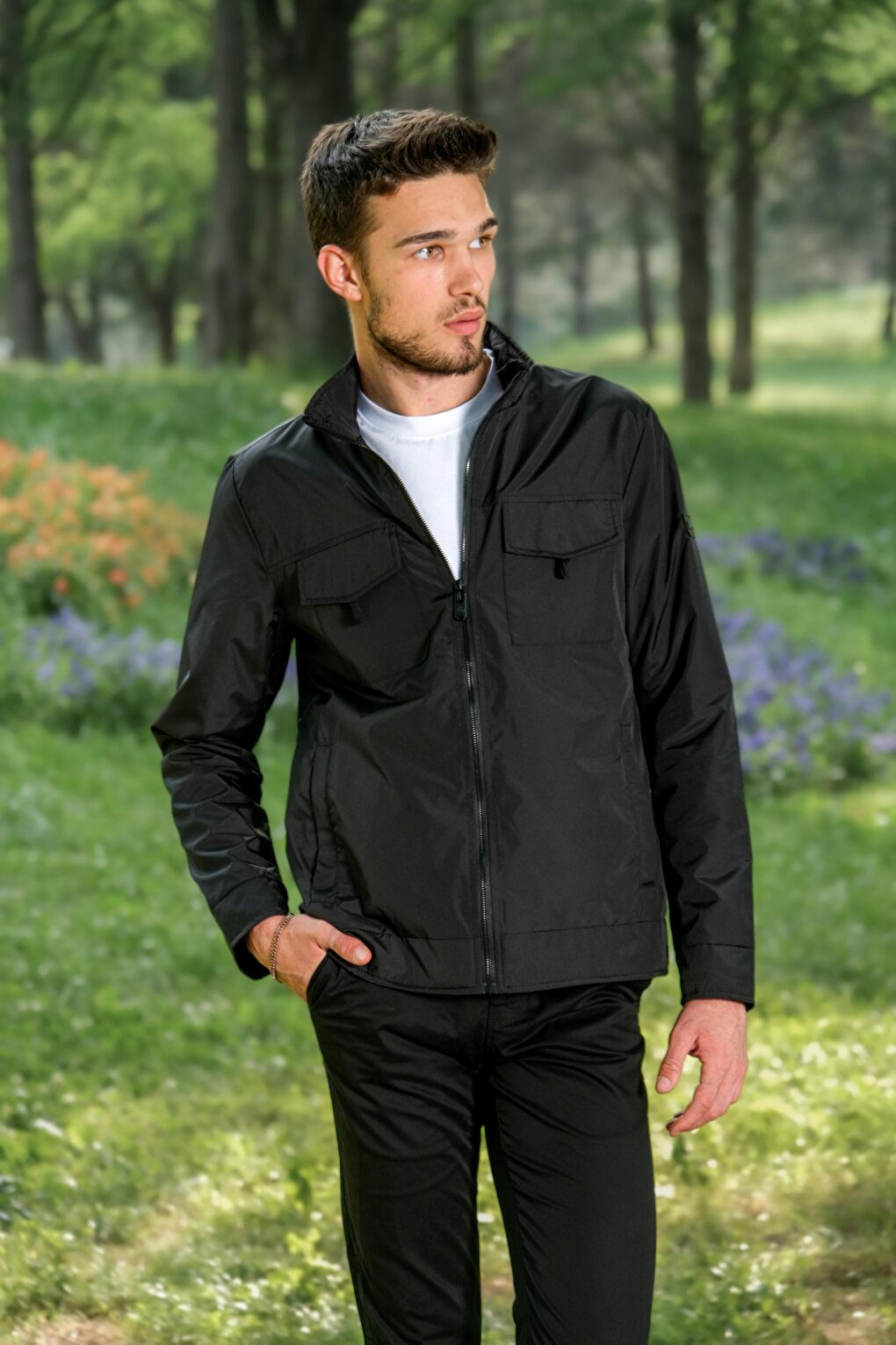 Raincoat/Seasonal Jacket with Chest Cover PLDP 2949