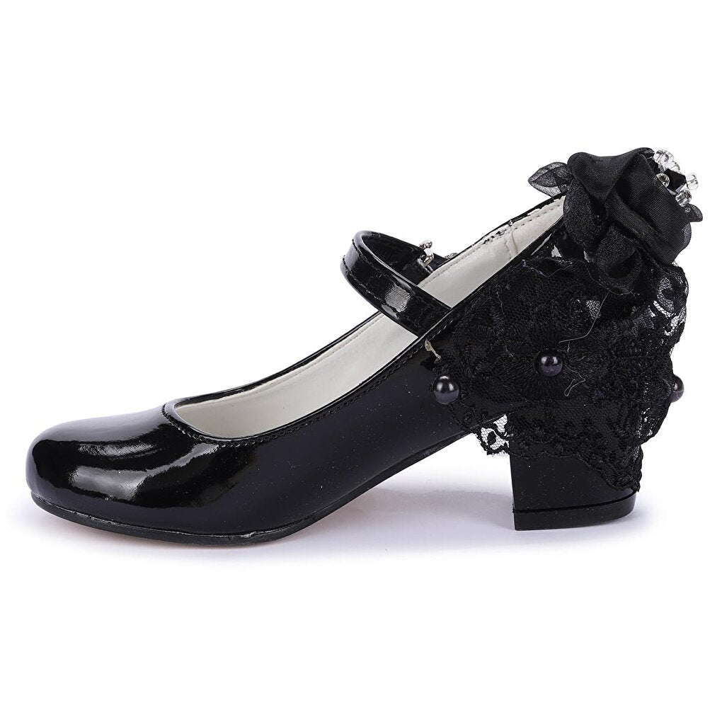 Daily Girl's 4 Cm Heeled Shoes 754 Patent Leather