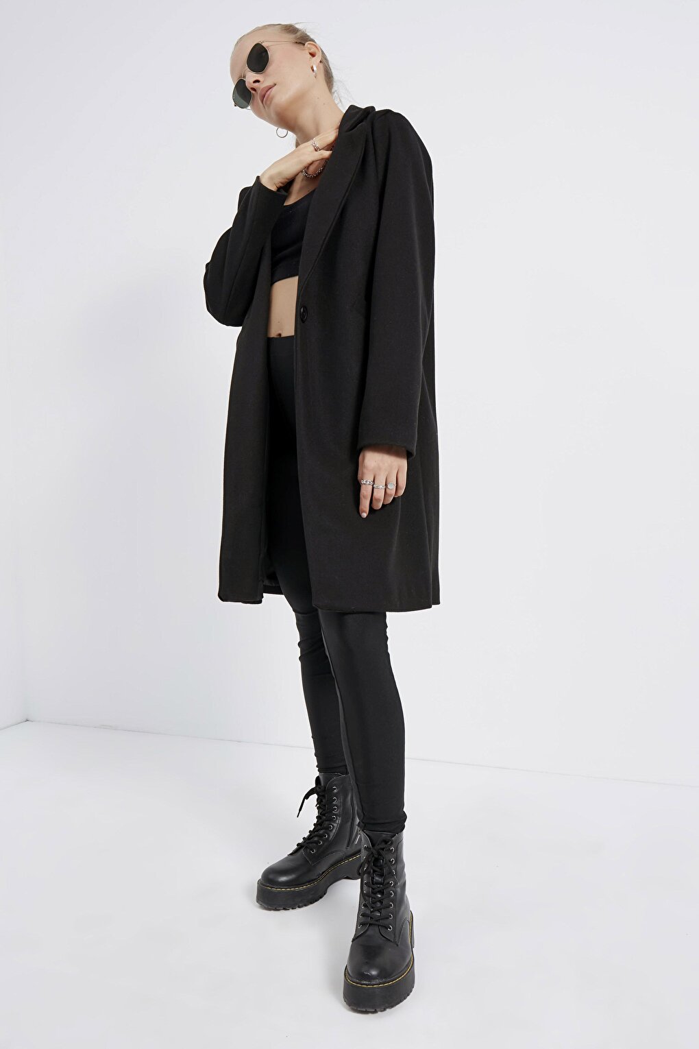 Women's Black Stash Coat