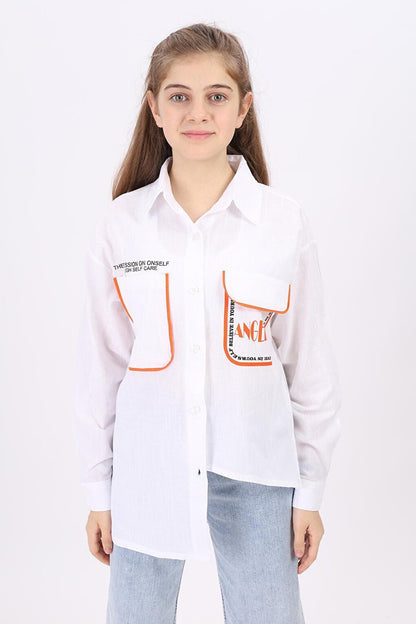 Girl's Paneled Shirt 9-14 Years Lx193