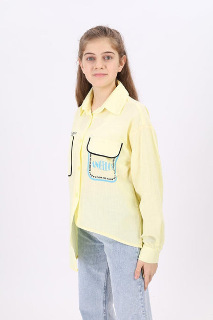 Girl's Paneled Shirt 9-14 Years Lx193