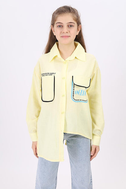 Girl's Paneled Shirt 9-14 Years Lx193