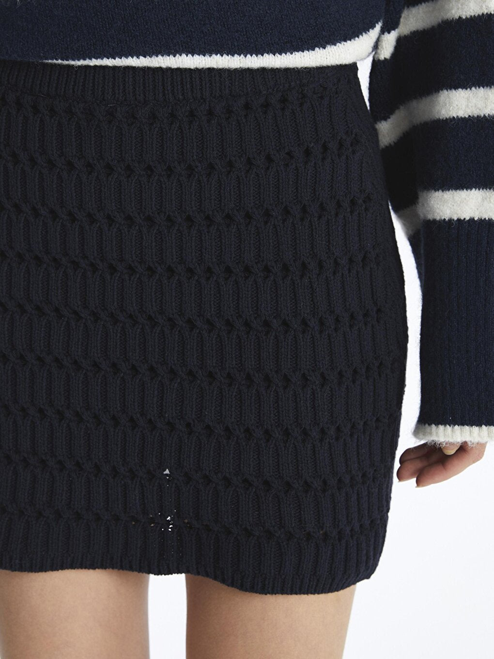 Madrid - Knitwear Mini Skirt - Black Color