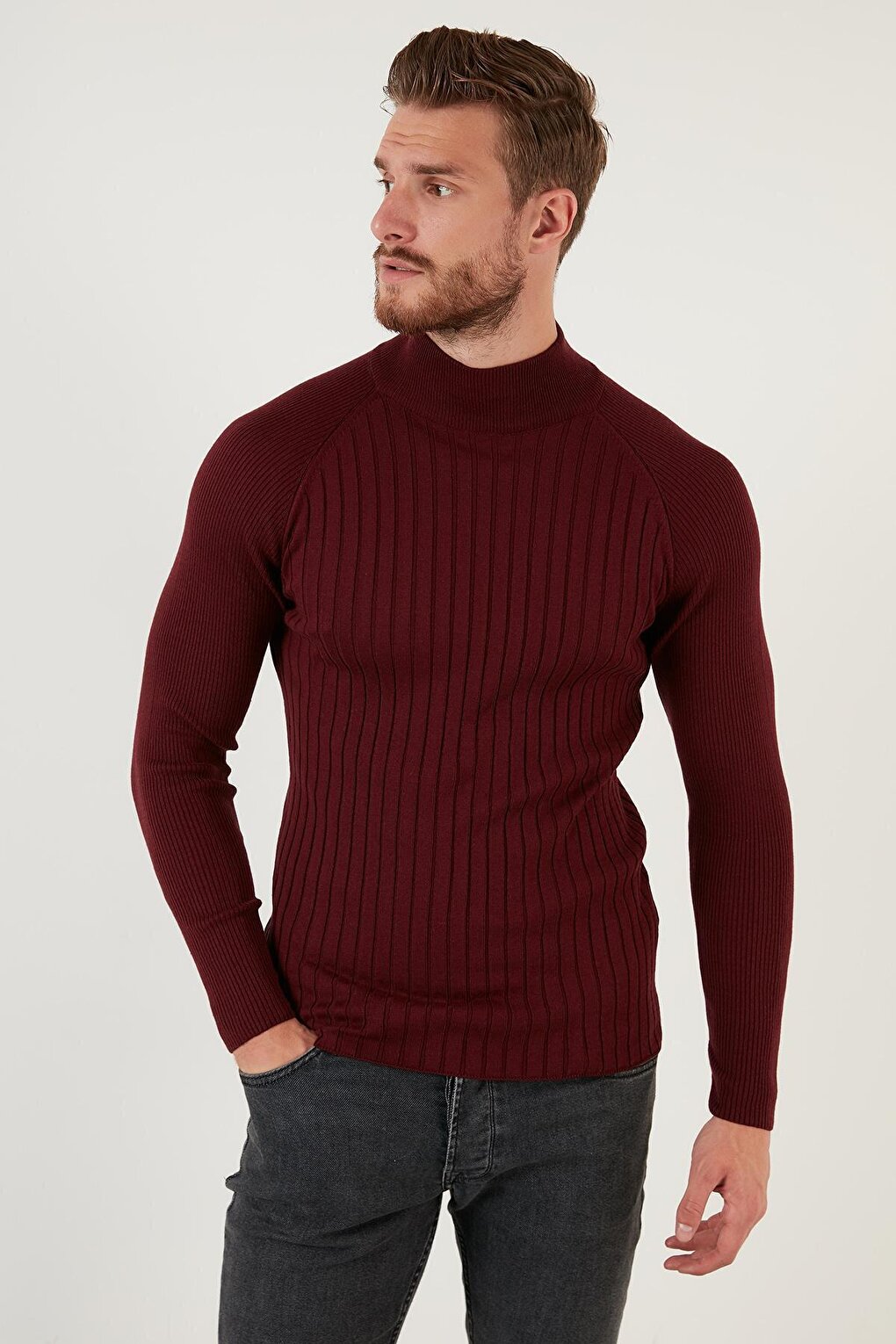 Cotton Slim Fit Half Turtleneck Sweater 6353461