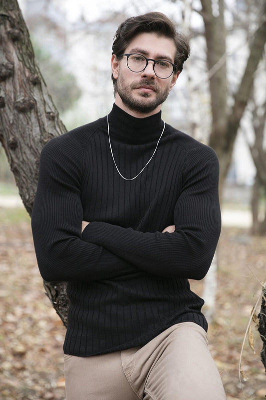 Cotton Slim Fit Half Turtleneck Sweater 6353461