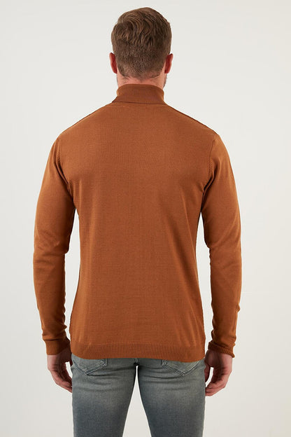 Regular Fit Turtleneck Cotton Knitwear Sweater 6353462