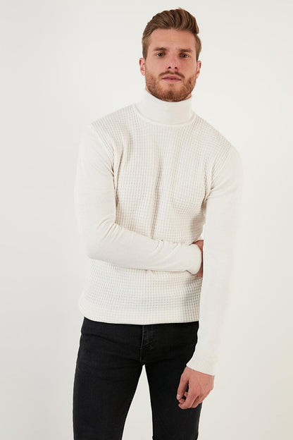 Regular Fit Turtleneck Cotton Knitwear Sweater 6353462