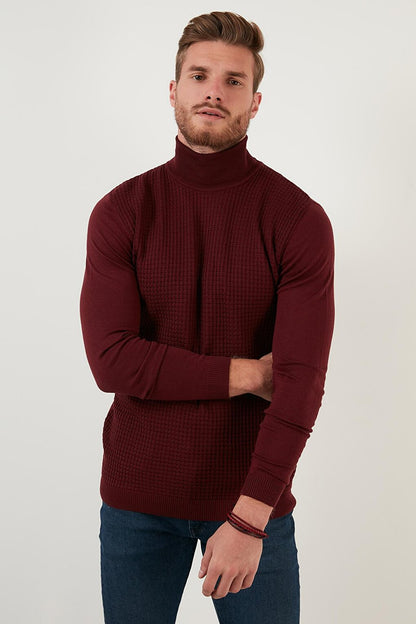 Regular Fit Turtleneck Cotton Knitwear Sweater 6353462