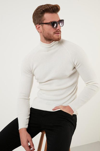 Slim Fit Turtleneck Cotton Knitwear Sweater 6353460