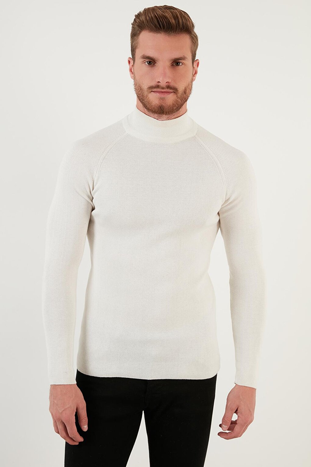 Slim Fit Turtleneck Cotton Knitwear Sweater 6353460