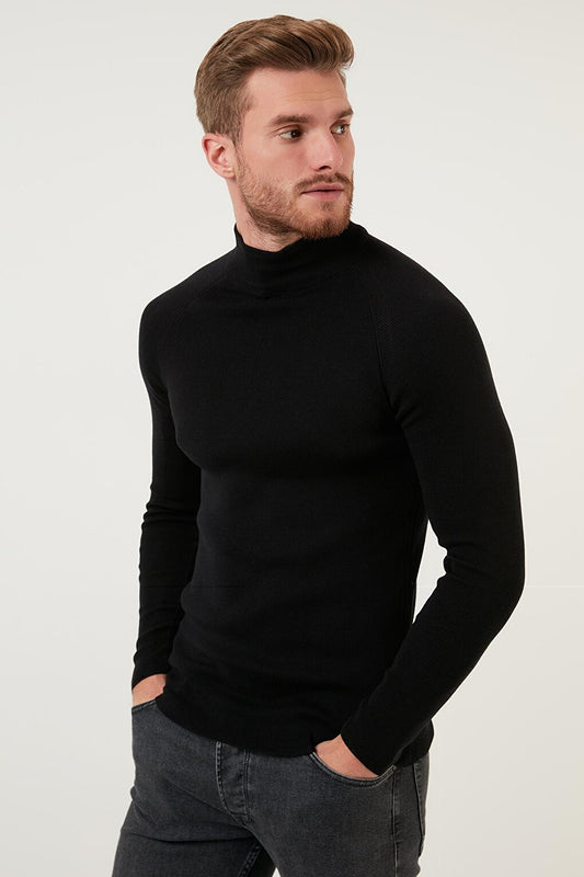 Slim Fit Turtleneck Cotton Knitwear Sweater 6353460