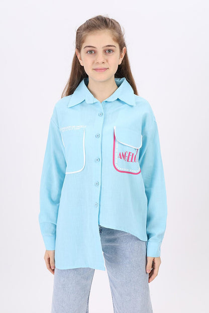 Girl's Paneled Shirt 9-14 Years Lx193