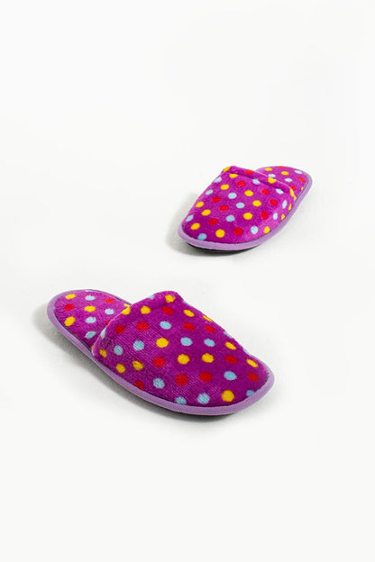 Warm Lining Polka Dot Comfortable Mold Women's Home Slippers BNK355