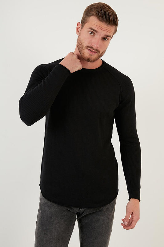 Regular Fit Crew Neck Cotton Sweater 6353420