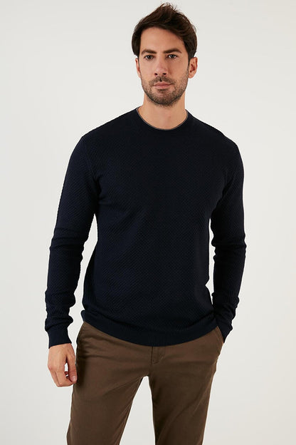 Cotton Slim Fit Crew Neck Sweater 6353401