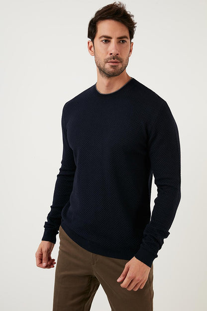 Cotton Slim Fit Crew Neck Sweater 6353401