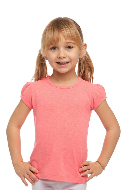 Phosphor Fuchsia Girl's Short Sleeve Basic T-Shirt