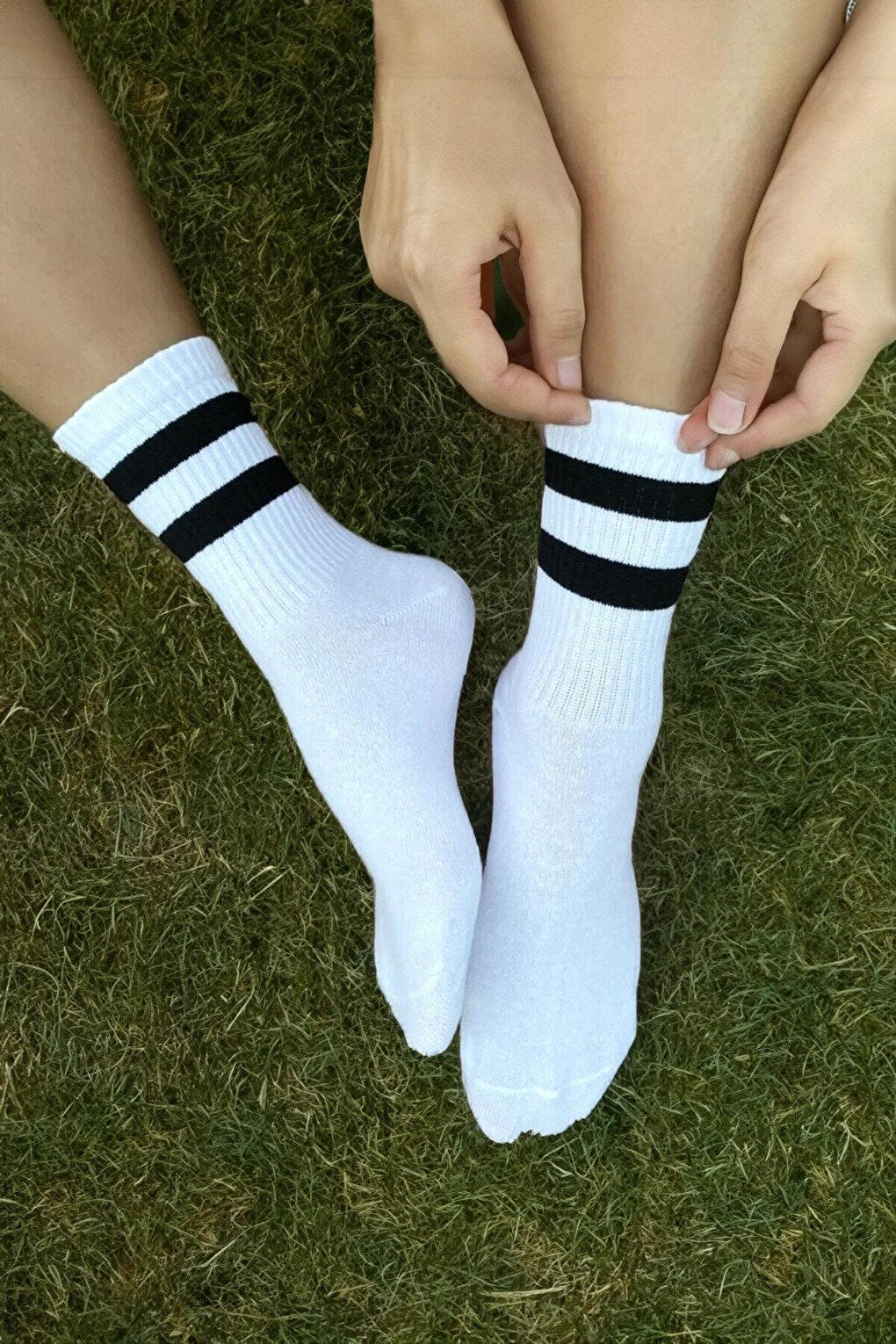 Striped Tennis Socks College Socks Unisex 2 Pieces