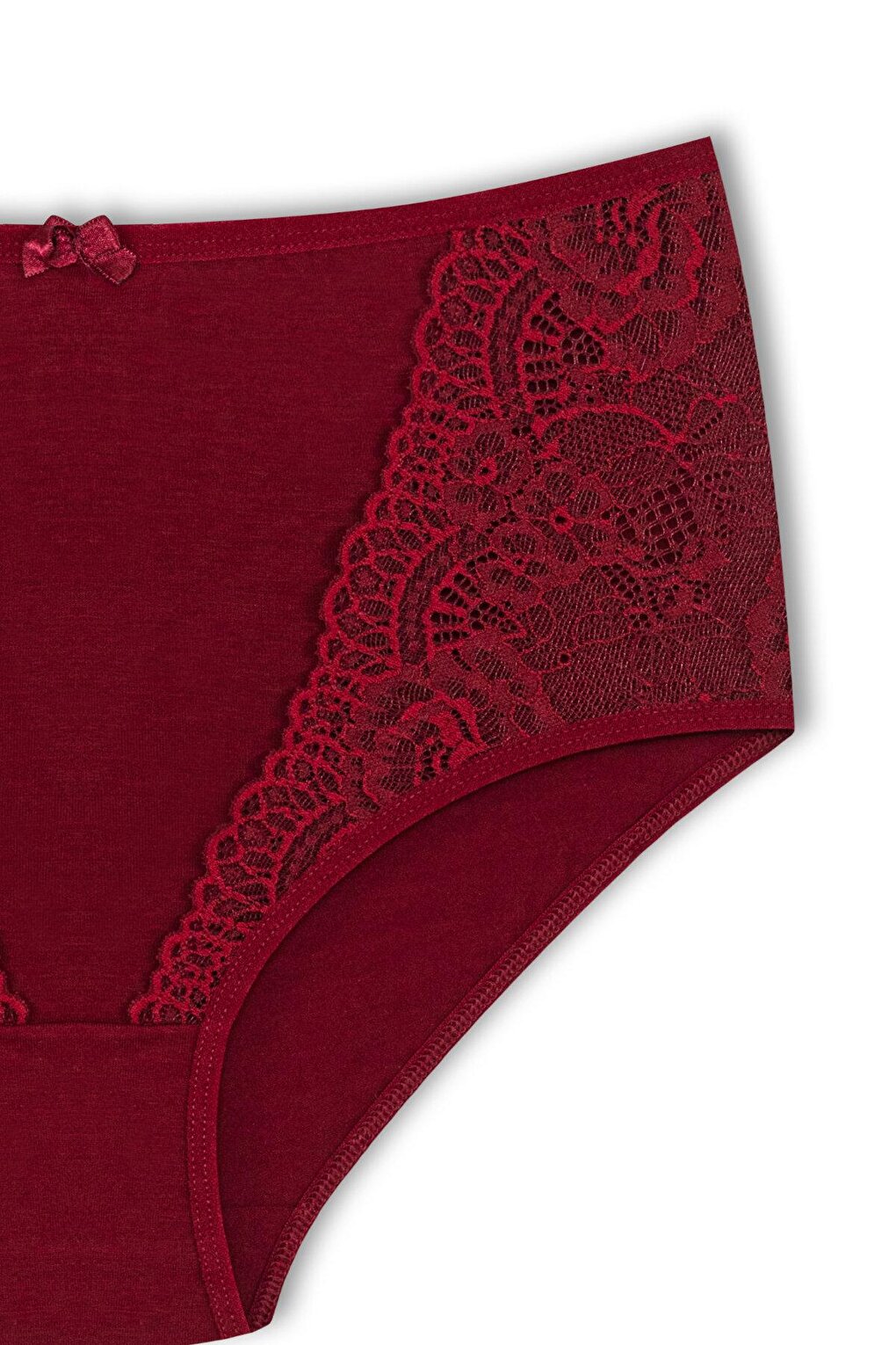 Cotton Front Lace Detail High Waist Plus Size Women's Panties 2-pack