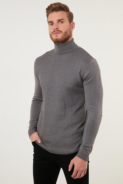 Regular Fit Turtleneck Cotton Knitwear Sweater 6353462