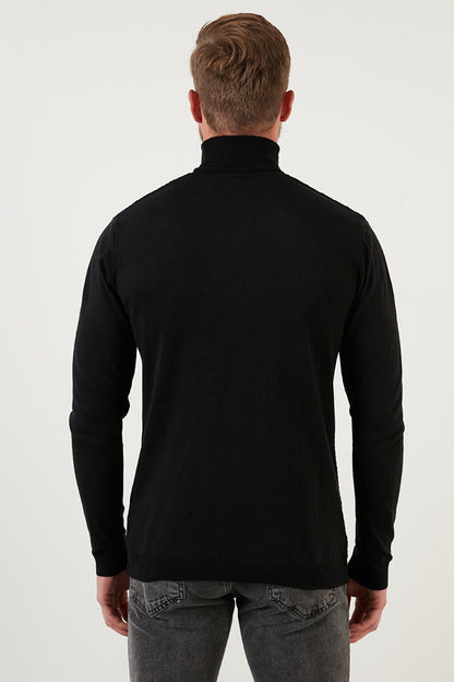 Regular Fit Turtleneck Cotton Knitwear Sweater 6353462