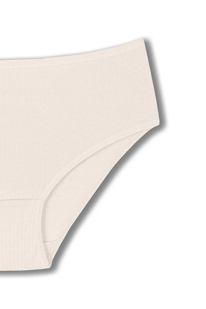 Cotton Ribbed High Waist Plus Size Women's Panties 2-pack