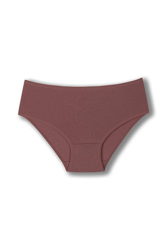 Cotton Ribbed High Waist Plus Size Women's Panties