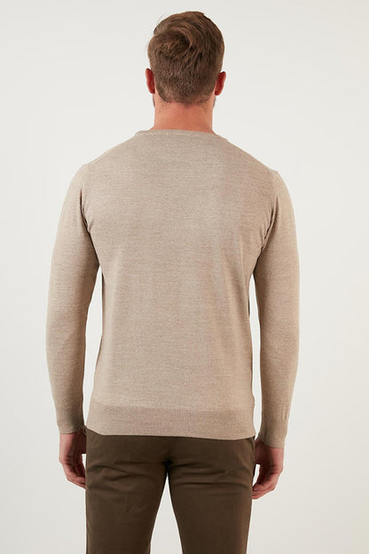 Wool Slim Fit Crew Neck Knitwear Sweater 518BICYCLE