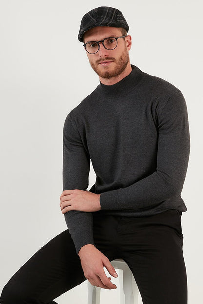 Wool Slim Fit Half Turtleneck Sweater 518BALIKCI