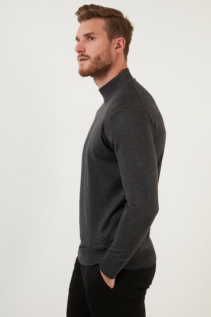 Wool Slim Fit Half Turtleneck Sweater 518BALIKCI