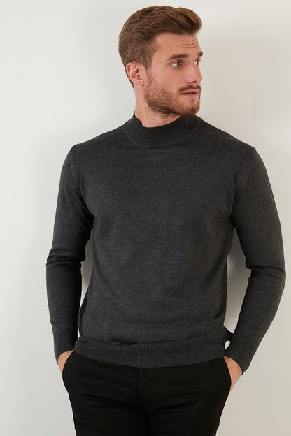 Wool Slim Fit Half Turtleneck Sweater 518BALIKCI