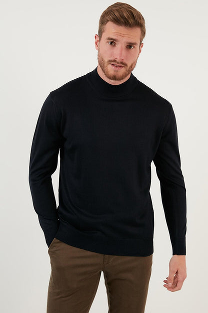 Wool Slim Fit Half Turtleneck Sweater 518BALIKCI