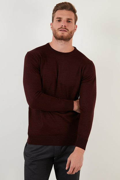 Wool Slim Fit Crew Neck Knitwear Sweater 518BICYCLE