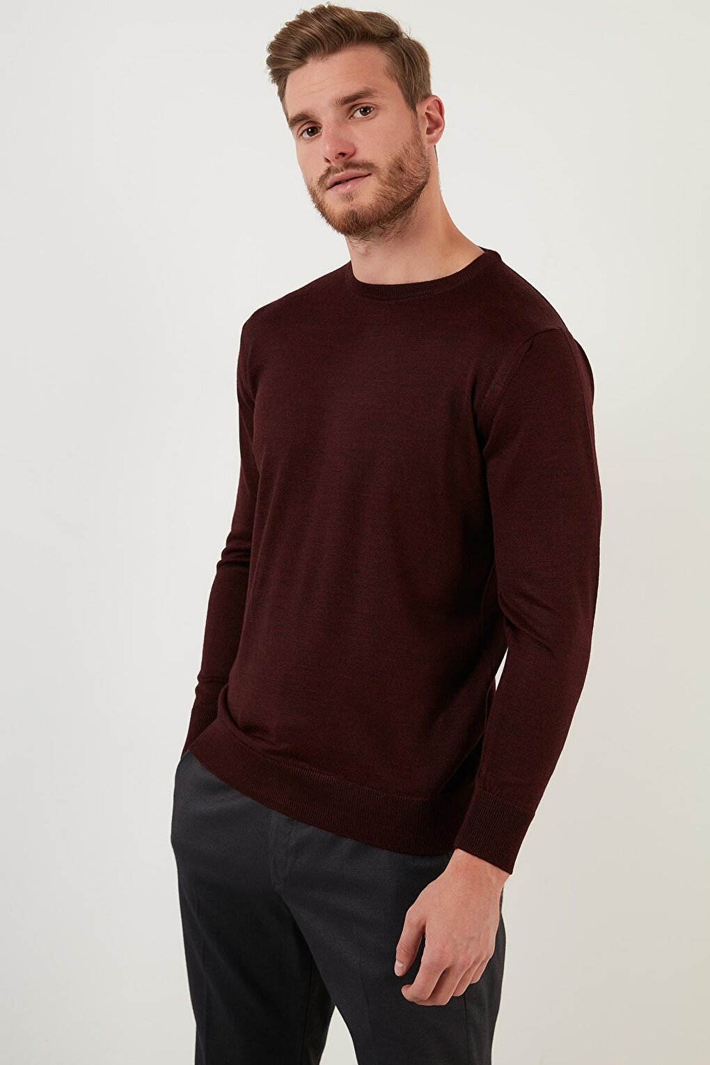 Wool Slim Fit Crew Neck Knitwear Sweater 518BICYCLE