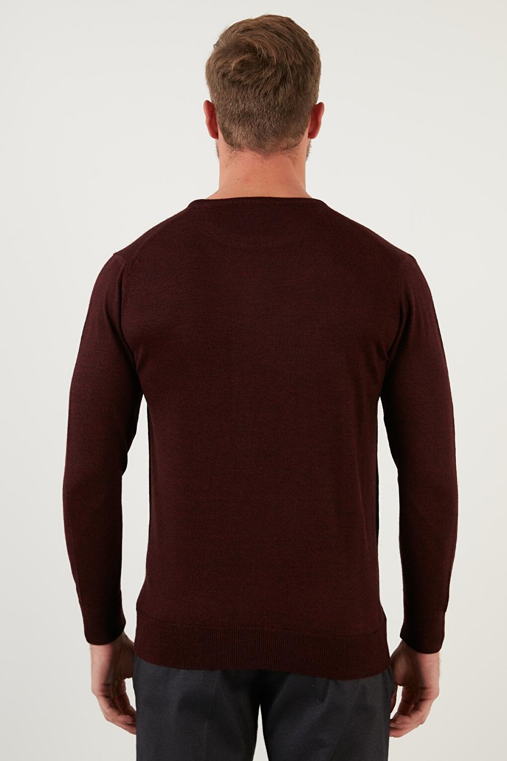 Wool Slim Fit Crew Neck Knitwear Sweater 518BICYCLE