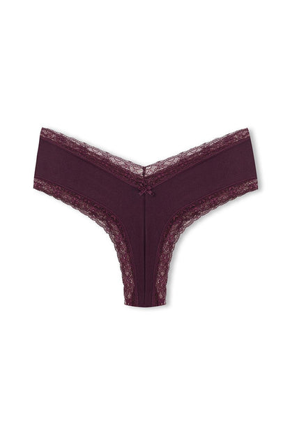 Interlock Waist and Leg Lace High Waist Brazil Women's Panties