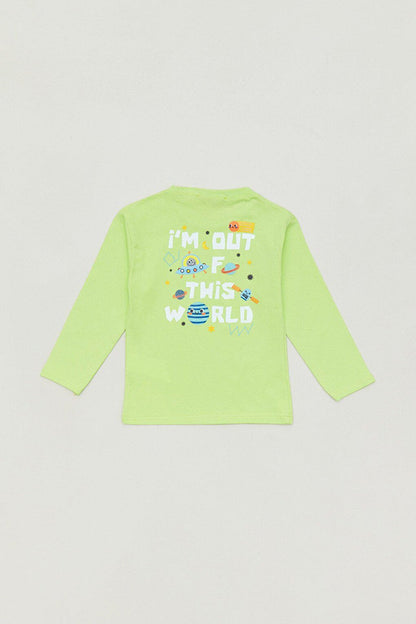 Printed Crew Neck Boy's Bodysuit