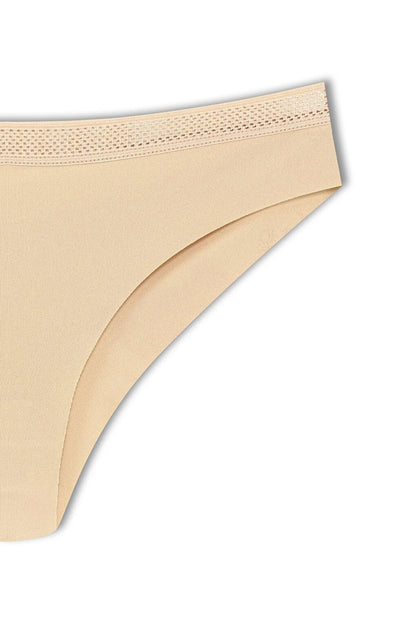 Interlock Laser Cut Honeycomb Elastic Brazilian Women's Panties 3-Piece