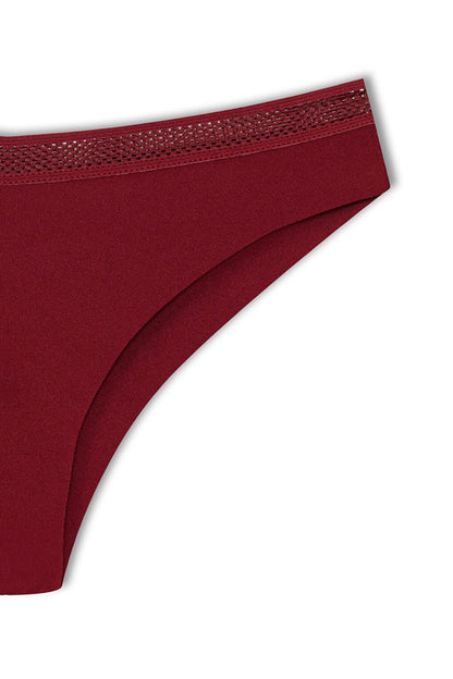 Interlock Laser Cut Honeycomb Elastic Brazilian Women's Panties 3-Piece